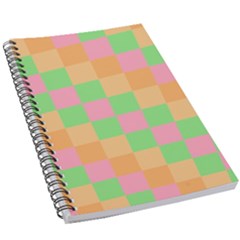 Checkerboard Pastel Squares 5.5  x 8.5  Notebook