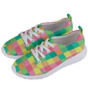 Checkerboard Pastel Squares Women s Lightweight Sports Shoes View2