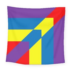 Colorful Red Yellow Blue Purple Square Tapestry (large) by Sapixe