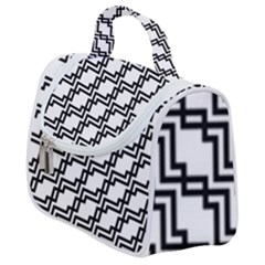 Pattern Monochrome Repeat Satchel Handbag by Sapixe