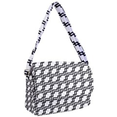 Pattern Monochrome Repeat Courier Bag by Sapixe