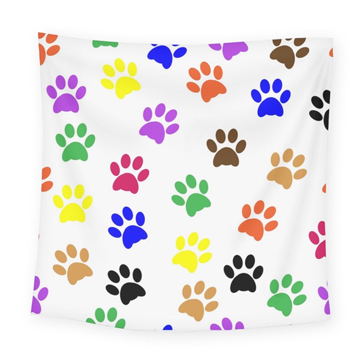 Pawprints Paw Prints Paw Animal Square Tapestry (Large)