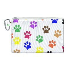 Pawprints Paw Prints Paw Animal Canvas Cosmetic Bag (large) by Sapixe