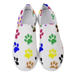 Pawprints Paw Prints Paw Animal Women s Slip On Sneakers