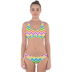 Chevron Pattern Design Texture Cross Back Hipster Bikini Set