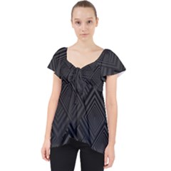 Diagonal Square Black Background Lace Front Dolly Top