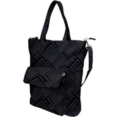 Diagonal Square Black Background Shoulder Tote Bag by Sapixe