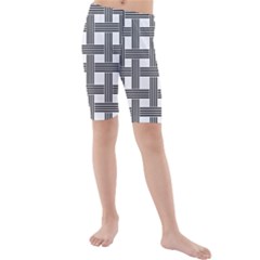 Seamless Stripe Pattern Lines Kids  Mid Length Swim Shorts