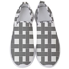 Seamless Stripe Pattern Lines Men s Slip On Sneakers