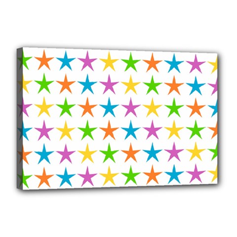 Star Pattern Design Decoration Canvas 18  X 12  (stretched)