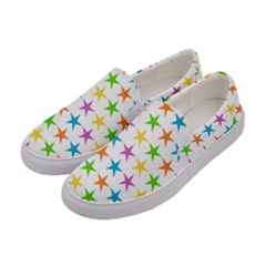 Star Pattern Design Decoration Women s Canvas Slip Ons