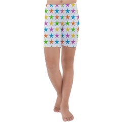 Star Pattern Design Decoration Kids  Lightweight Velour Capri Yoga Leggings by Sapixe