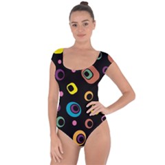 Abstract Background Retro Short Sleeve Leotard  by Sapixe