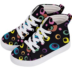 Abstract Background Retro Kids  Hi-top Skate Sneakers