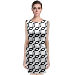 Diagonal Stripe Pattern Sleeveless Velvet Midi Dress by Sapixe