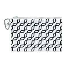 Diagonal Stripe Pattern Canvas Cosmetic Bag (large) by Sapixe