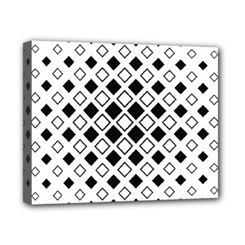 Square Diagonal Pattern Monochrome Canvas 10  X 8  (stretched) by Sapixe
