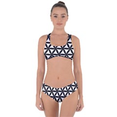 Pattern Floral Repeating Criss Cross Bikini Set