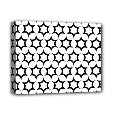 Pattern Star Repeating Black White Deluxe Canvas 14  X 11  (stretched)