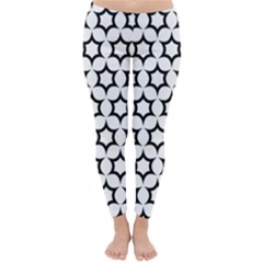 Pattern Star Repeating Black White Classic Winter Leggings