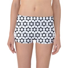 Pattern Star Repeating Black White Boyleg Bikini Bottoms by Sapixe