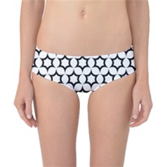 Pattern Star Repeating Black White Classic Bikini Bottoms by Sapixe