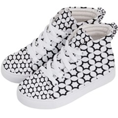 Pattern Star Repeating Black White Kids  Hi-top Skate Sneakers