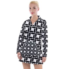 Ellipse Pattern Background Women s Long Sleeve Casual Dress