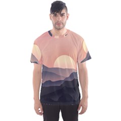 Sunset Sky Sun Graphics Men s Sports Mesh Tee