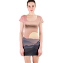 Sunset Sky Sun Graphics Short Sleeve Bodycon Dress View1