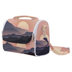 Sunset Sky Sun Graphics Satchel Shoulder Bag by HermanTelo