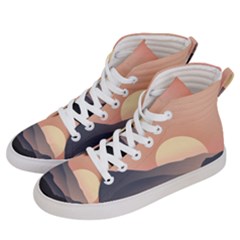 Sunset Sky Sun Graphics Men s Hi-top Skate Sneakers by HermanTelo