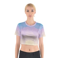 Sunrise Sunset Colours Background Cotton Crop Top