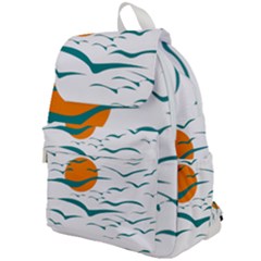 Sunset Glow Sun Birds Flying Top Flap Backpack