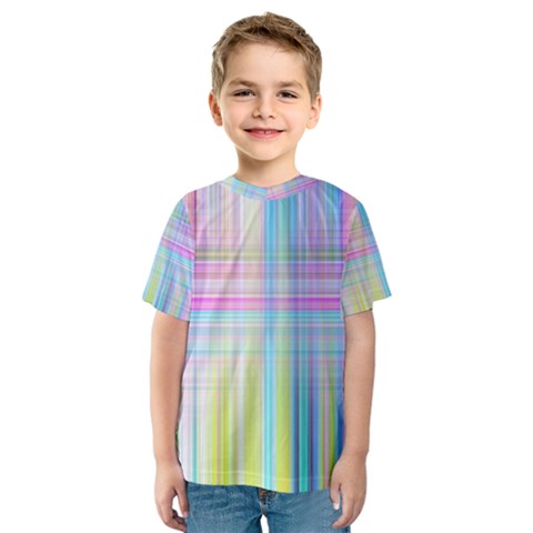 Texture Abstract Squqre Chevron Kids  Sport Mesh Tee by HermanTelo