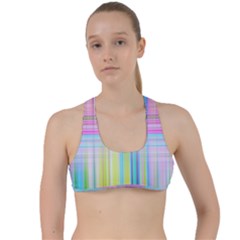 Texture Abstract Squqre Chevron Criss Cross Racerback Sports Bra by HermanTelo