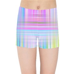Texture Abstract Squqre Chevron Kids  Sports Shorts