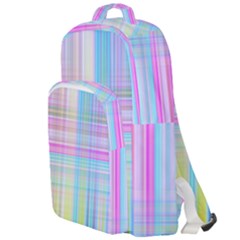 Texture Abstract Squqre Chevron Double Compartment Backpack