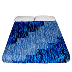 Texture Surface Blue Shapes Fitted Sheet (california King Size)