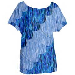 Texture Surface Blue Shapes Women s Oversized Tee by HermanTelo