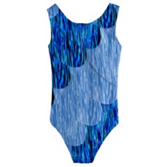 Texture Surface Blue Shapes Kids  Cut-out Back One Piece Swimsuit by HermanTelo