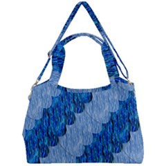 Texture Surface Blue Shapes Double Compartment Shoulder Bag by HermanTelo