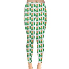 St-patricks Day Background Ireland Leggings  by HermanTelo