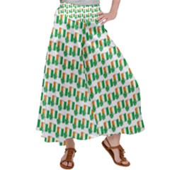 St-patricks Day Background Ireland Satin Palazzo Pants