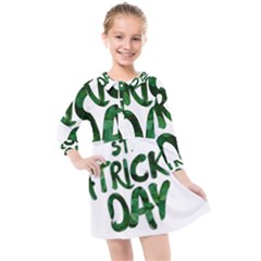 St Patrick s Day Kids  Quarter Sleeve Shirt Dress by HermanTelo