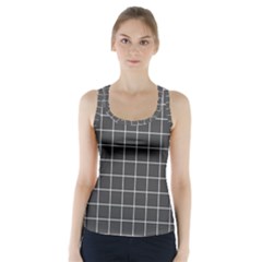 Simple gray plaid Racer Back Sports Top