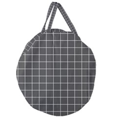 Simple gray plaid Giant Round Zipper Tote
