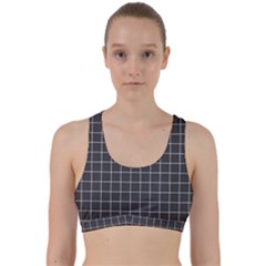 Simple gray plaid Back Weave Sports Bra
