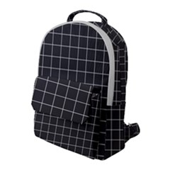 Simple gray plaid Flap Pocket Backpack (Large)