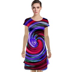 Swirl Vortex Motion Cap Sleeve Nightdress